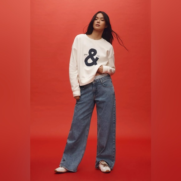 NWT Anthropologie Pilcro Low-Rise Wide-Leg Jeans $148 SIZE 30 petite ⛄️ - Picture 6 of 7